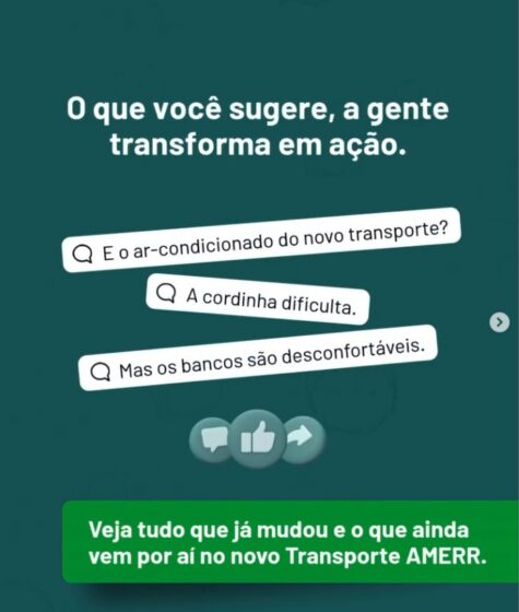 O que Você Sugere, a gente Transforma em Ação!